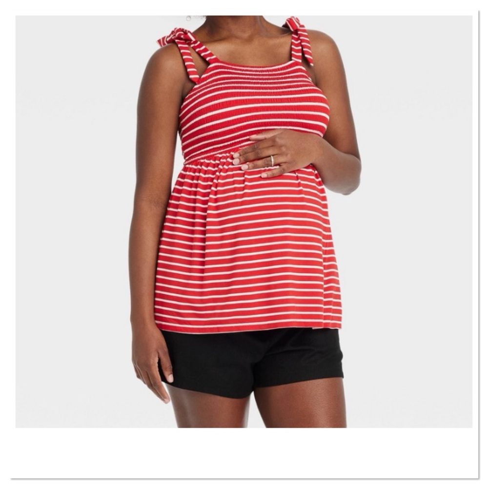 Women’s Tie Strap Maternity Tank Top Isabel & Ingrid